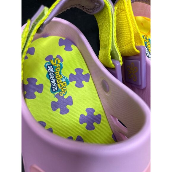 SpongeBob SquarePants X Patrick Pink & Yellow Slip-On Sandals Mule Size 11 - Picture 3 of 10